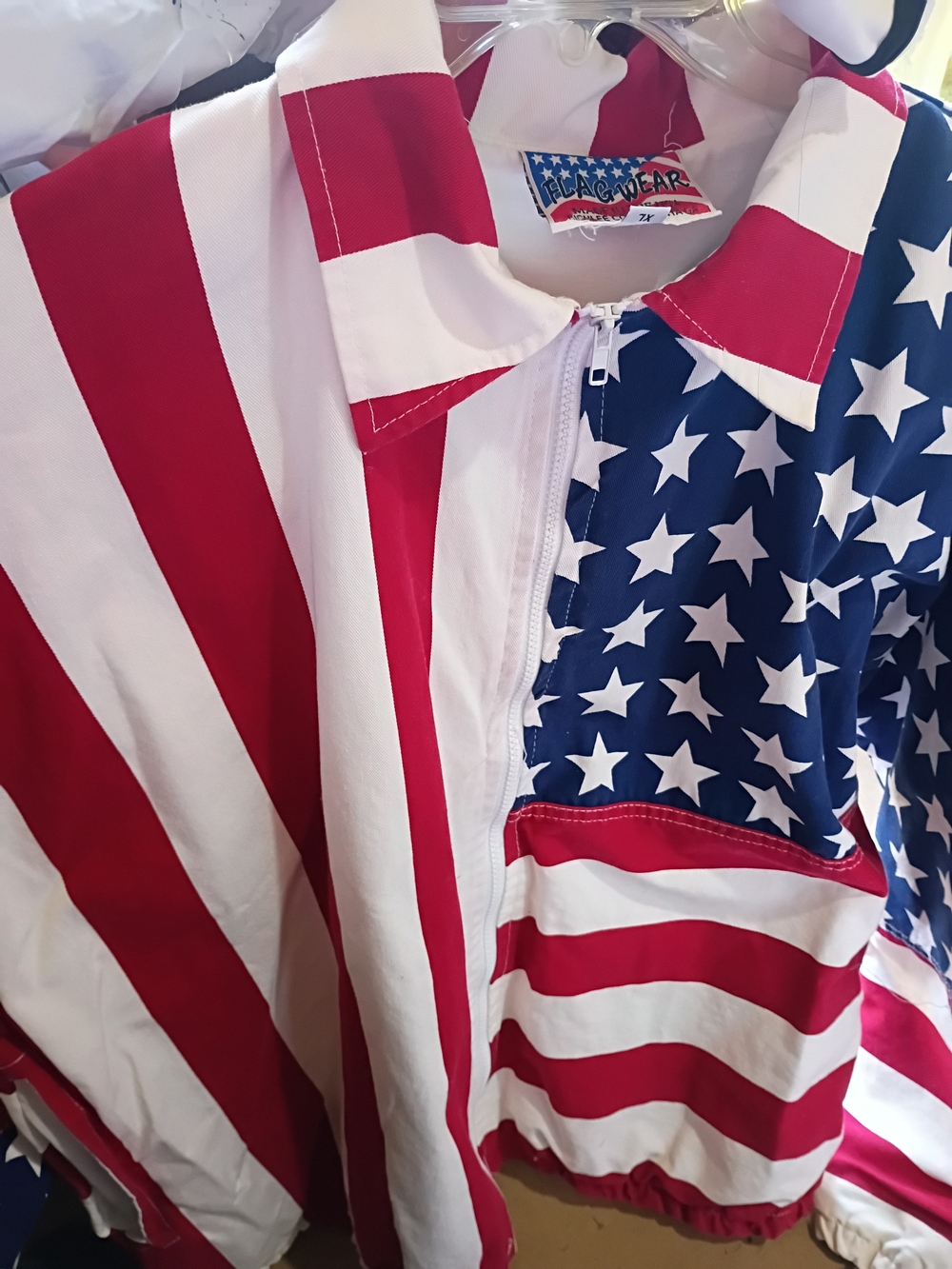 Women's American Flag Jean Jacket - Red, White & Blue